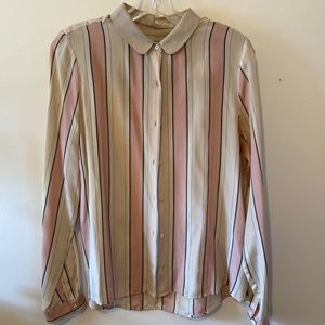 Maison Scotch Depuis 1977 silk blouse with detachable collar. Size 2.